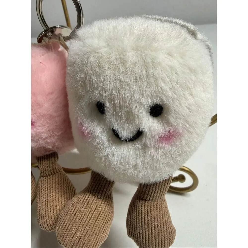 NWT Jellycat Amuseables Pair Of Marshmallows Bag Charm